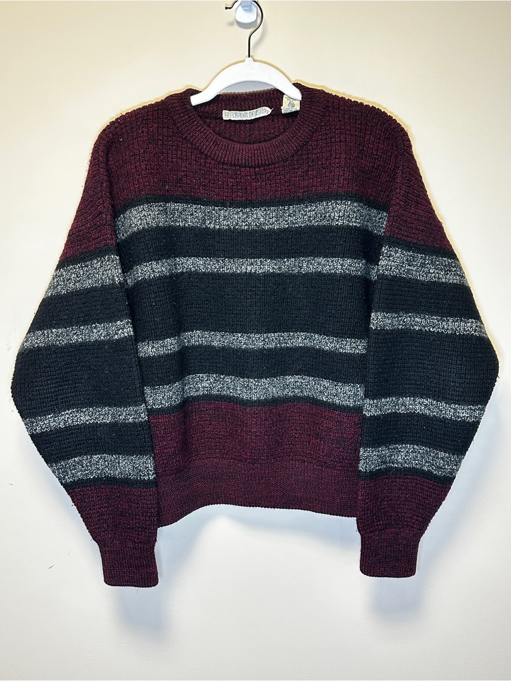 Vintage Bill Ditford Designs 100% Wool Striped Sweater – Size M